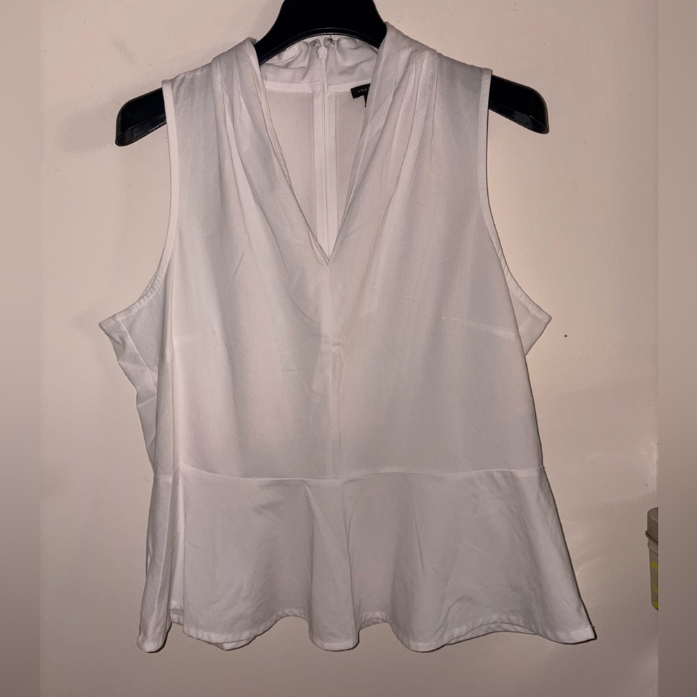 Ann Taylor size XLP white peplum blouse